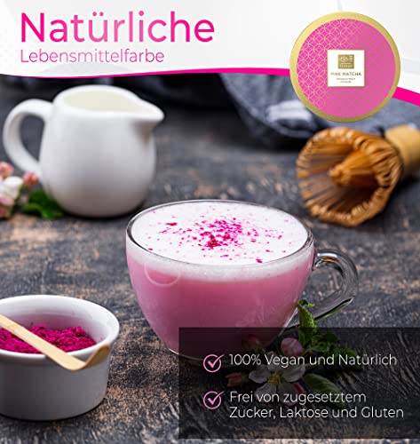 Tea Uniqo - Matcha Pulver Set mit Pink Matcha, Vanille Matcha und Matcha Pure | Tee Geschenkset mit Drachenfruchtpulver und Matcha Latte Pulver