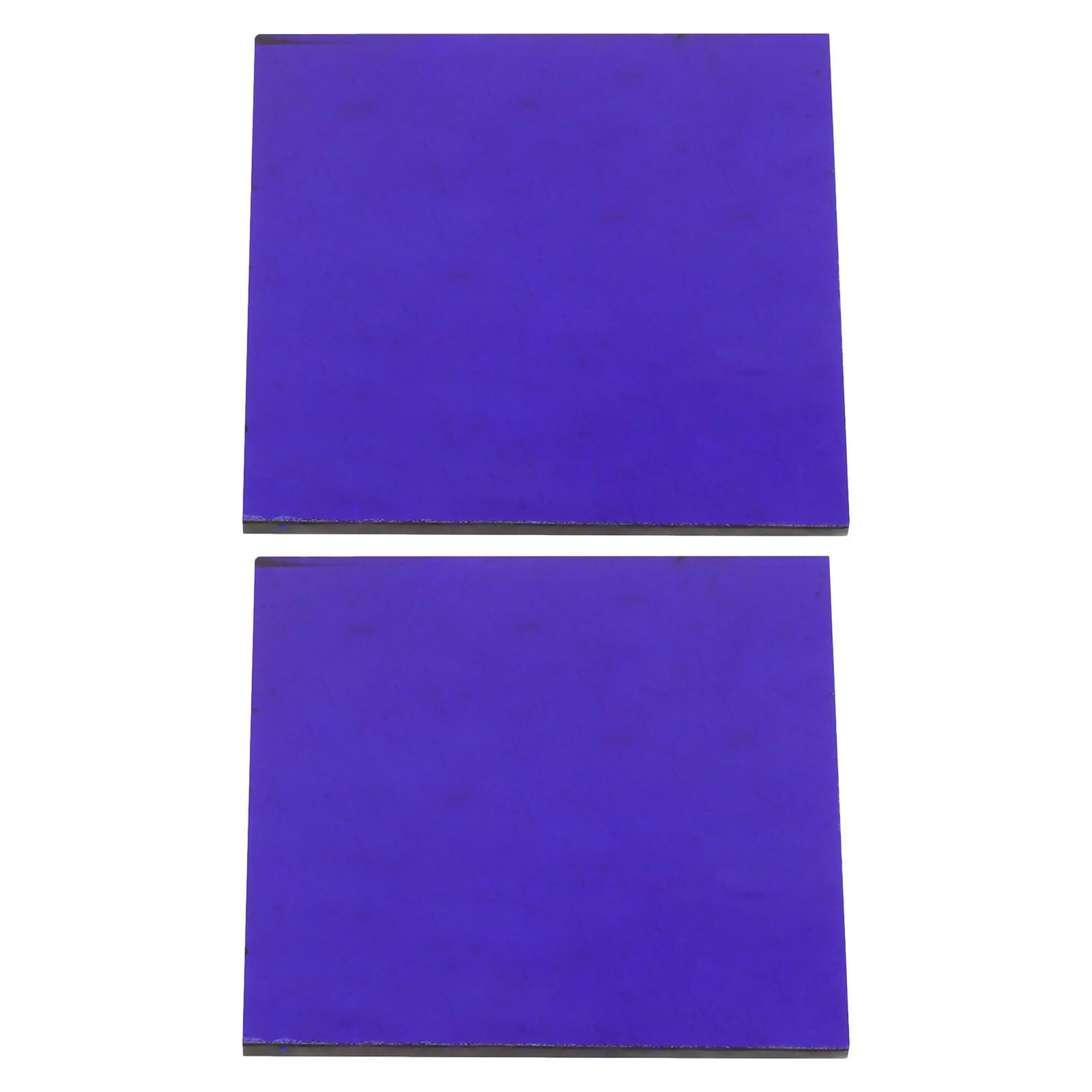 2Pcs Blue Cobalt Glass Sheets for Flame Colour Identification