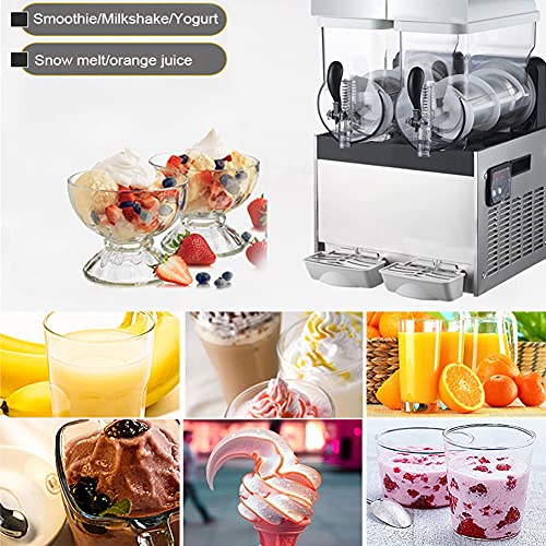 RSTJ-Sjef 700W 30L Spender Für Gefrorene Getränke Kommerzielle Slushy-Maschine, Edelstahl-Schneekegel-Slush-Maker… – Bild 3