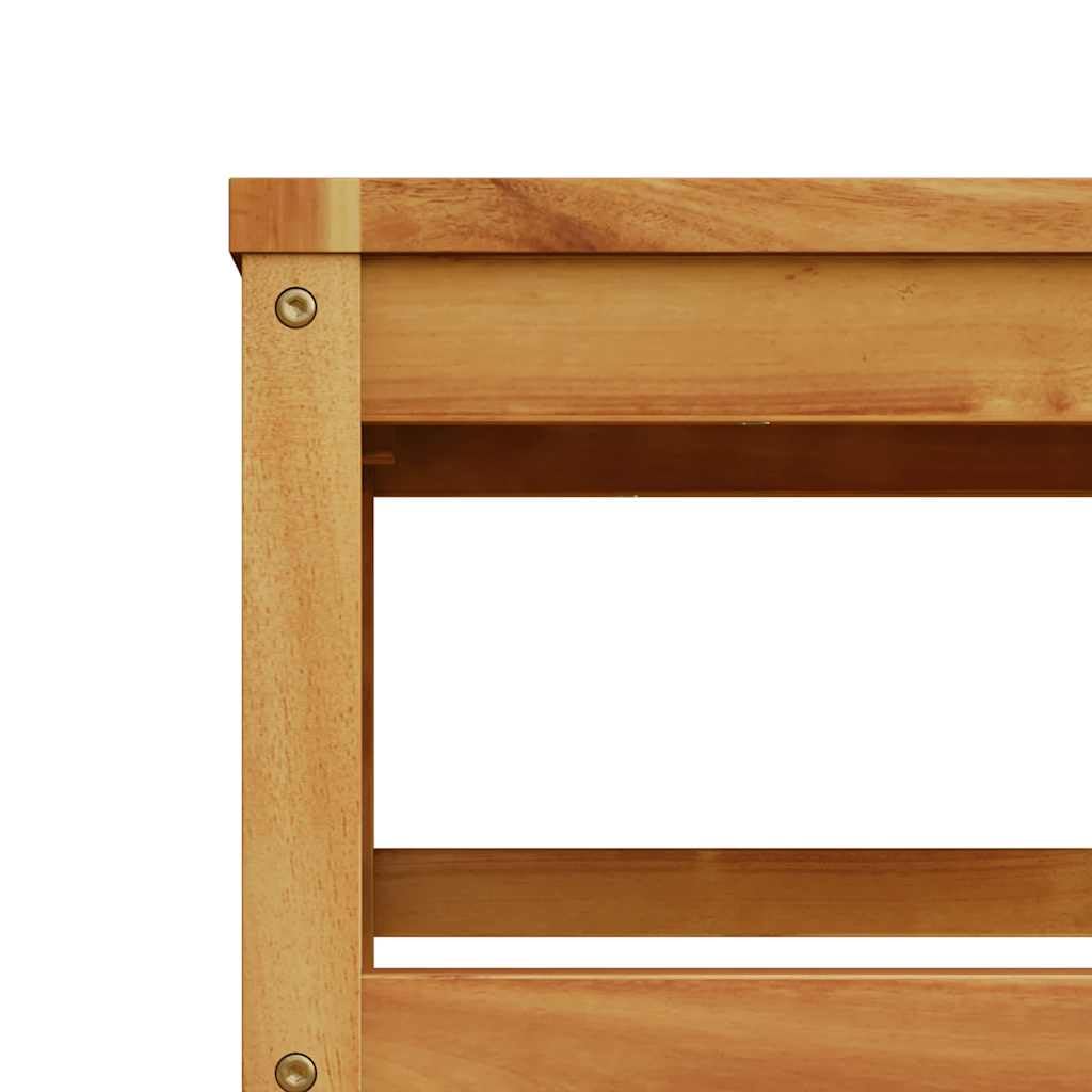 vidaXL Mesa de Jardín, Mesita Cuadrada de Centro, Mueble Auxiliar, Decoración para Patio Terraza Balcón Hogar, Madera Maciza de Acacia