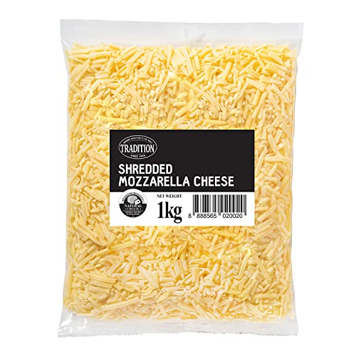 Tradition Shredded Mozzarella Cheese Value Pack 1kg | Natural Cheese | Melts wells |Pizza cheese -Frozen