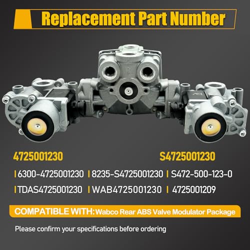 image for OEKITS 4725001230 Rear ABS Modulator Valve Fits for Wabco 4725001230 S
