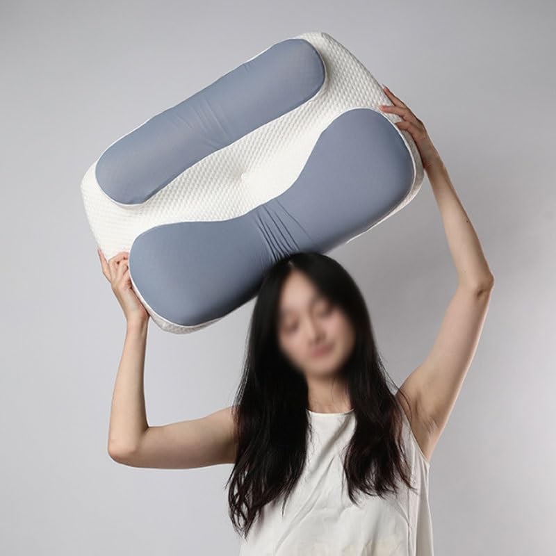 Comfortable Breathable Knitted Cotton Slow Rebound Neck Protecting Sleep Pillow for Home Use