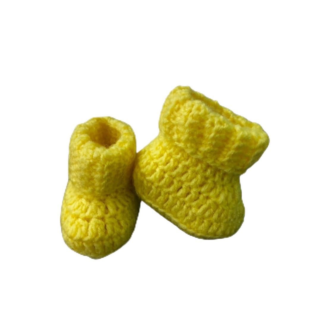 KREATIVE - Knit Crochet Baby Booties Newborn Socks Handmade Shoe (0-3 Months) (Yellow) (B0B3T2GQSH) Amazon Price History, Amazon Price Tracker
