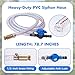 1/2'' Heavy Duty Siphon Hose, Shaker Gas Siphon Pump for Fuel Transfer with Control Valve, Flexible Steel Core Holds Any Shape, Brass Nipple, for Boats, ATVs, Tractors fish tank water drainage