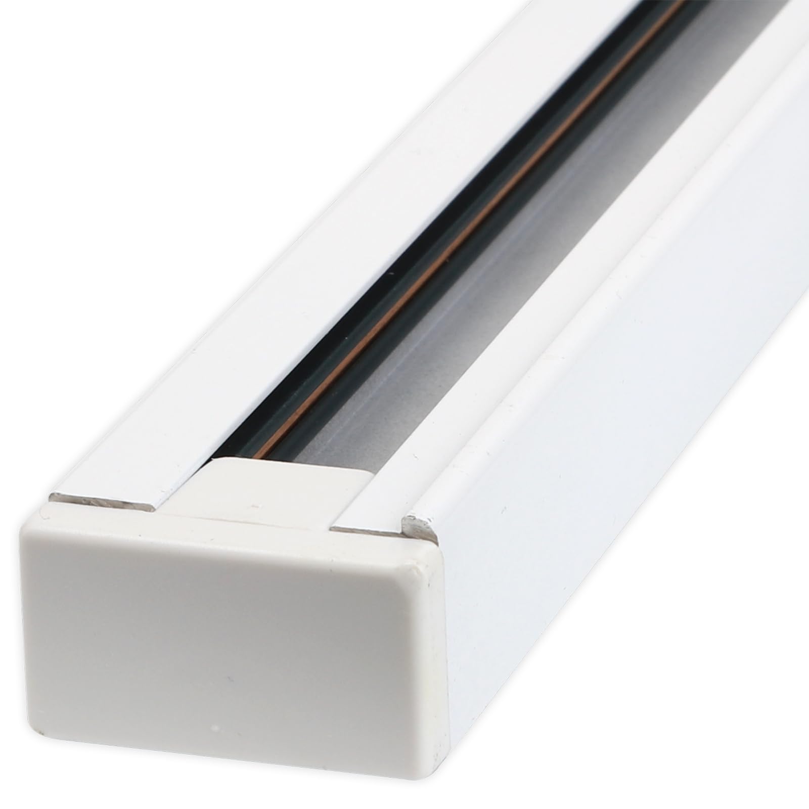 Blendend Carril de dos vías blanco 1m, ideal para sistemas de iluminación y montaje de accesorios en entornos domésticos y comerciales.