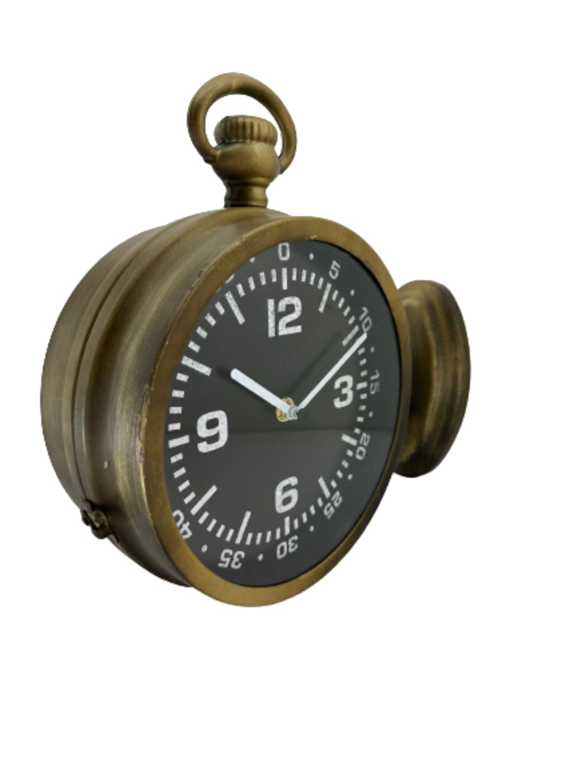 Reloj de doble cara de metal estilo vintage artesanal Made in Italy