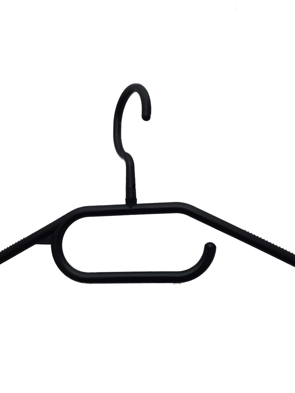 10 bis 200 Kunststoff Kleiderbügel Wäschebügel Hosenstange schwarz oder weiß (schwarz, 200)