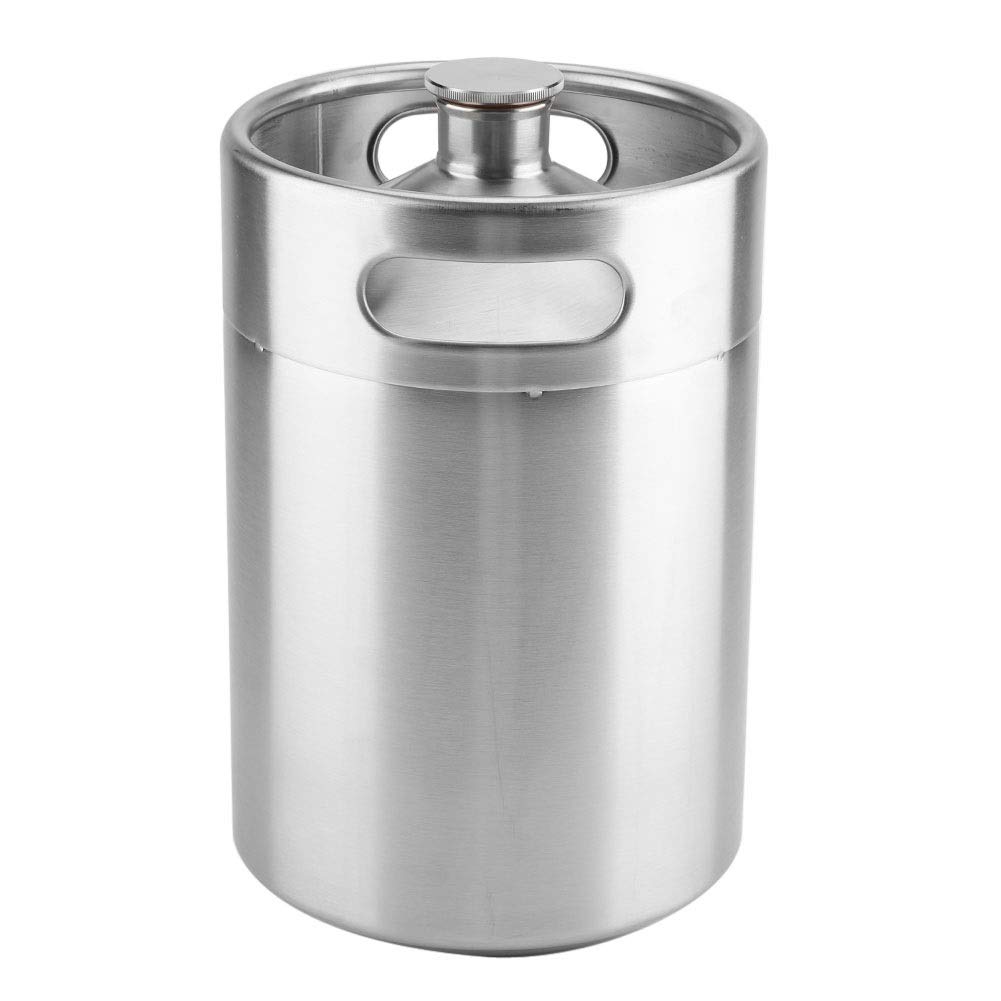 Baril de Bière, Mini Baril de Bière en Acier Inoxydable 5L Avec Couvercle en Spirale Pratique Accueil Hôtel Fournitures