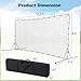 Goplus Soccer Rebounder Net, 12FTx6FT Soccer Training Equipment w/Portable Carrying Bag, Football Volleyball Rebounder Wall for School, Beach, Backyard Practicing, Solo Team Passing Training (White)