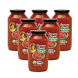 Paesana Organic Tomato Basil Pasta Sauce — Gluten Free, Vegan Friendly and made with 100% Imported Italian Tomatoes, USDA Organic, Kosher Parve – Packed in the USA, 25 oz (6 Pack)