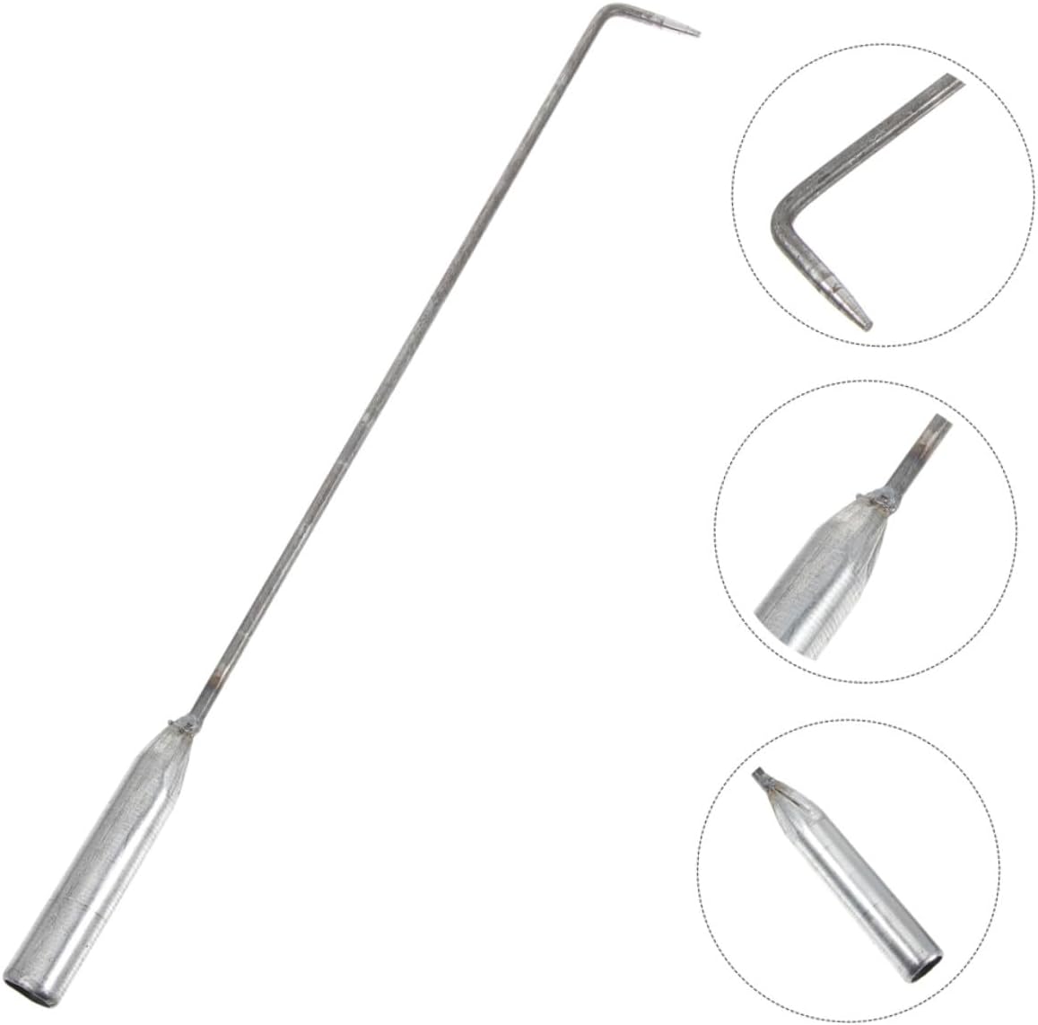 SEWACC 3pcs Steel Campfire Pokers 31cm Long Fireplace Tools Set for Indoor Outdoor Camping Fire Pit Cooking and Fireplace Cleaning