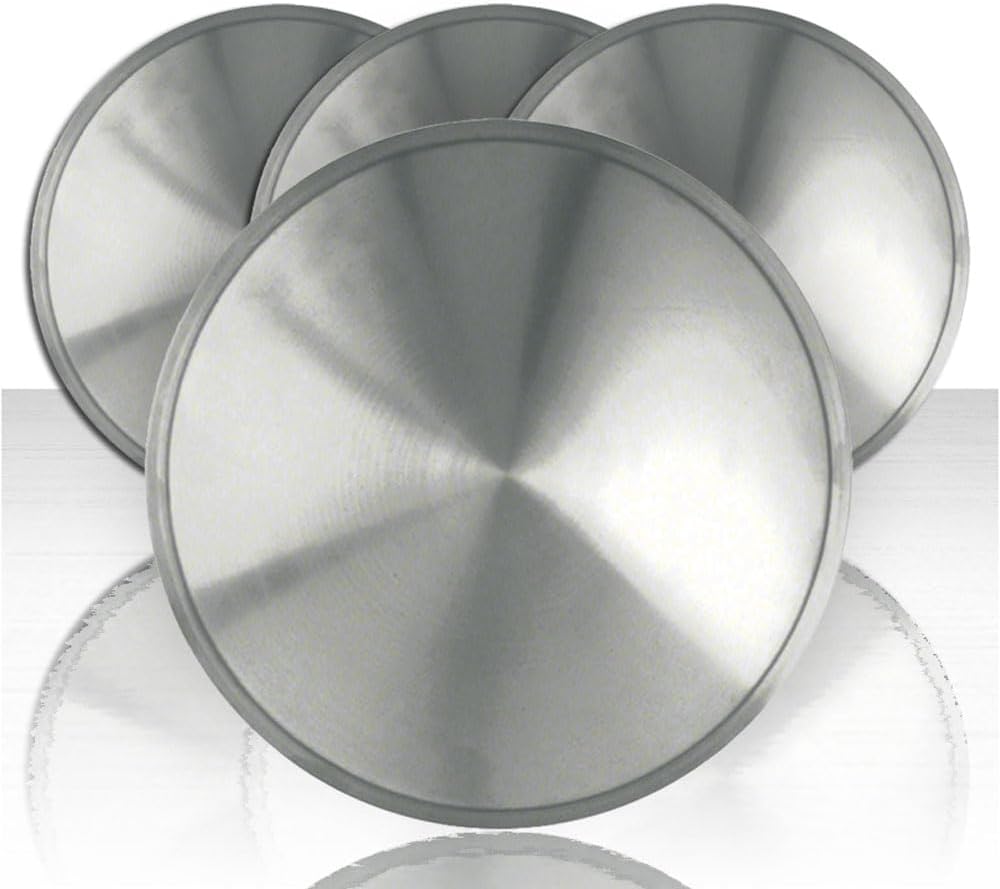 Set of Four 15' Polished Stainless Steel Hubcap Wheel Covers (Push-on)