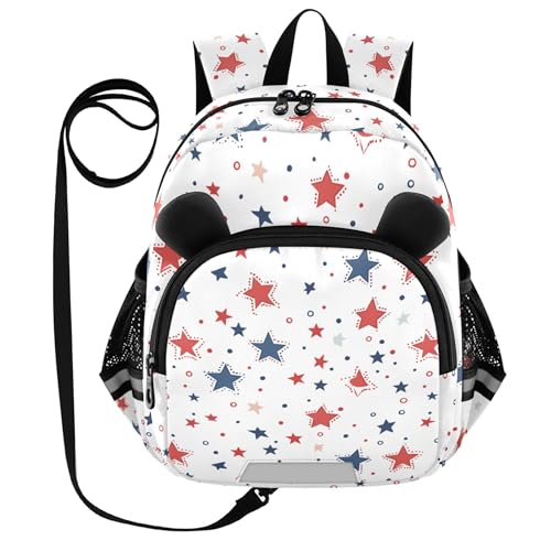 July 4th Independence Day Star Toddler Backpack for Girls Boys,Preschool Kindergarten Backpacks B0404573
