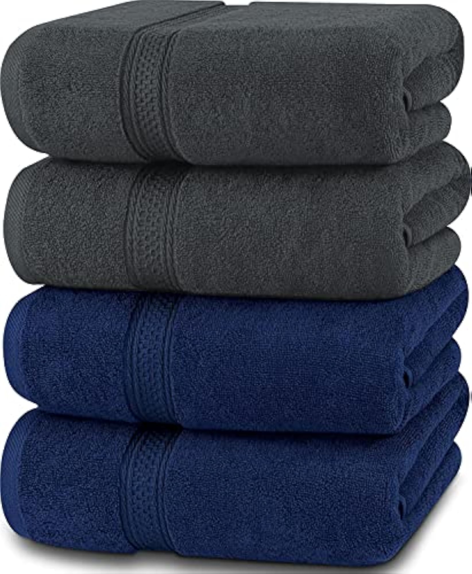 Ultra Soft 4 Piece Bath Towel Set, 100% Cotton