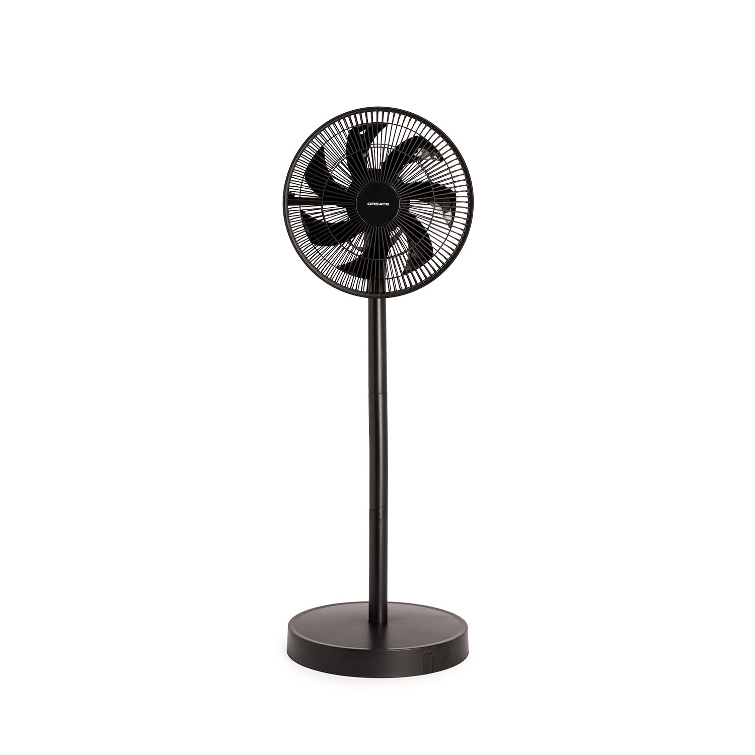 CREATE / AIR STAND FOLDABLE/Ventilador plegable de pie negro/Sistema de oscilación automática de 75°, altura regulable, 3 velocidades, silencioso, 50W