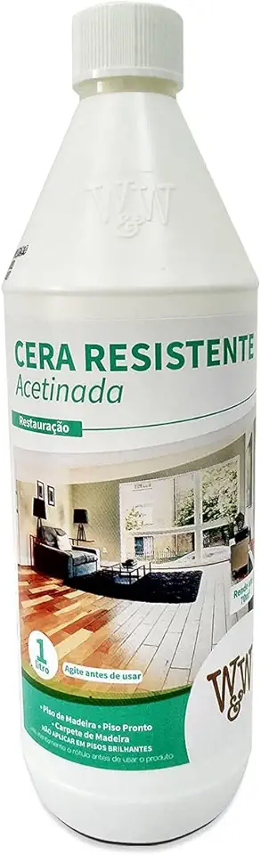 Cera resistente madeira acetinada W&W 1L