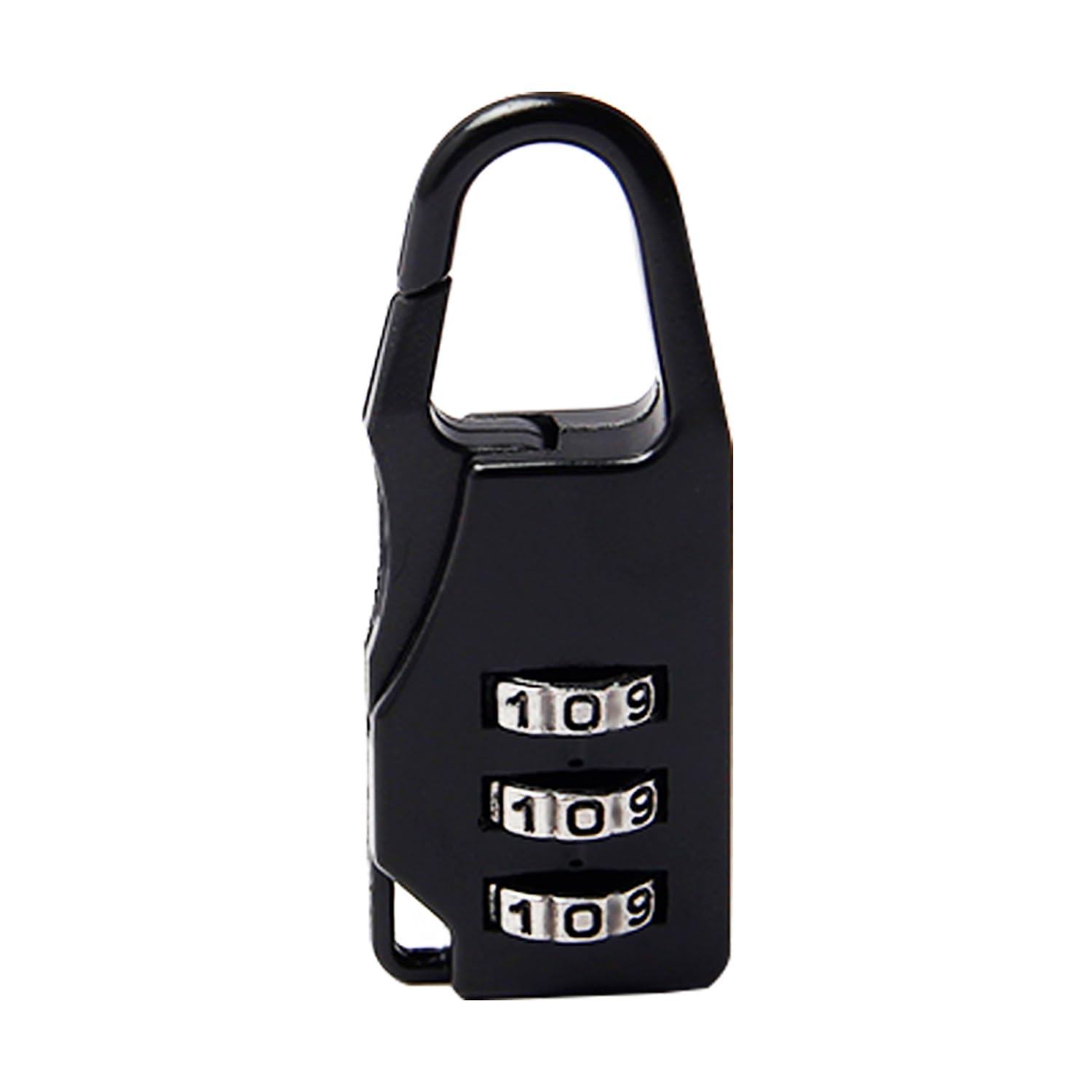 MroMax 3 Digit Combinations Padlock The Safe Cipher Lock Mini Zinc Alloy Resettable Code Lock, Black Locks (1 Pack)