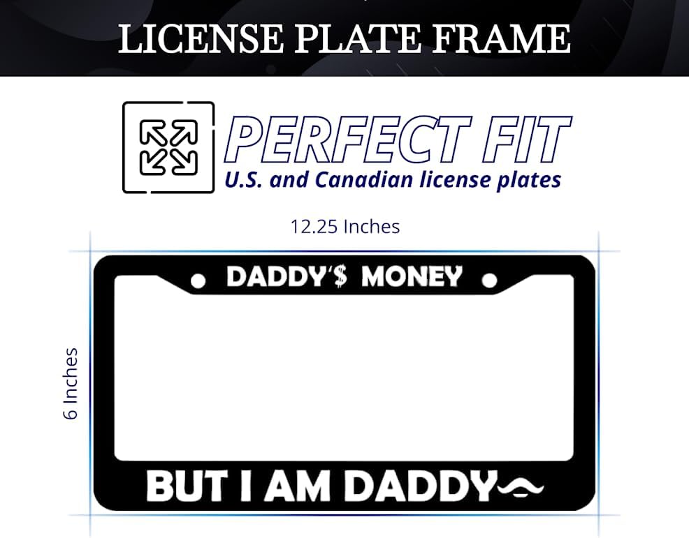 Miniatura 2 de Marco de matrícula de automóvil personalizado para estándar de EE. UU., marco de acero para parte delantera y trasera, marco de placa de matrícula