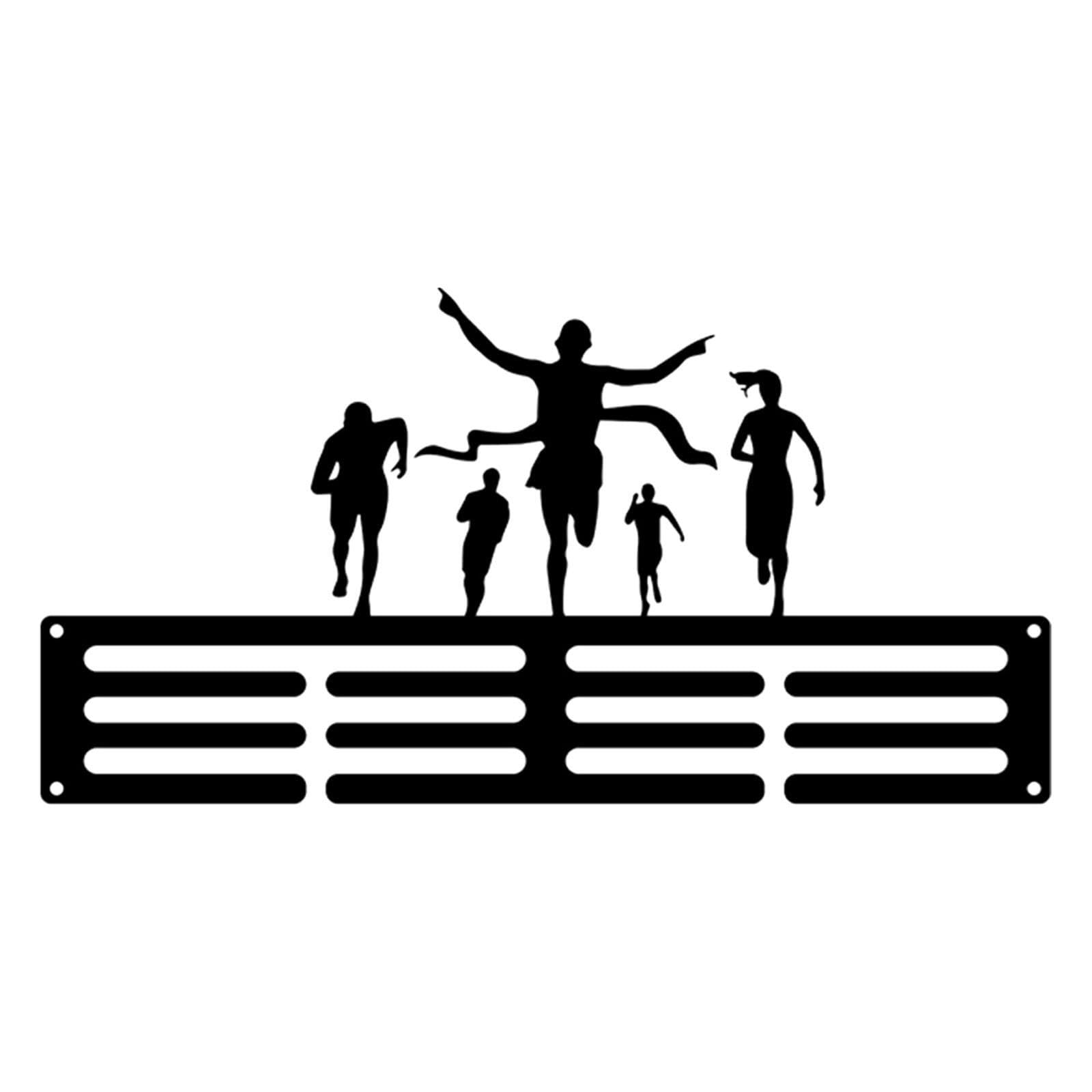 PIXZCSA Medal Holder Display Shelf with Hooks Wall Mounted Essential for Storage and Showcasing Sports Medals At Home Trophy Medals Display Shelf Trophy Board, Style B
