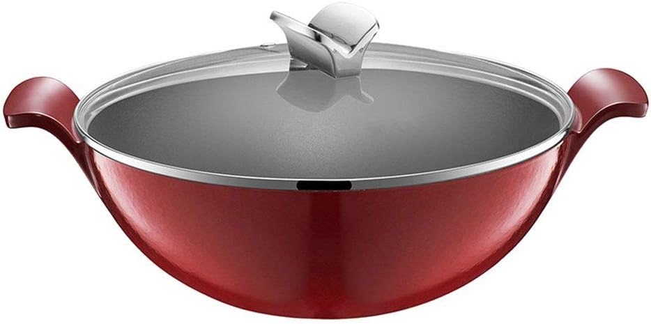 5L Enamel Cast Iron Wok Thickened binaural Wok Stew Cooker Gas Induction General Cast Iron Cooking Pan Kitchen Bar Utensil