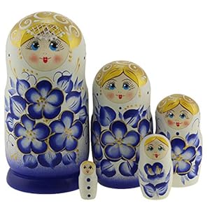 Azhna Souvenir Matrjoschka Home Decor Collection, klassieke stijl, nesting pop, handbeschilderd, Russische pop, hout…