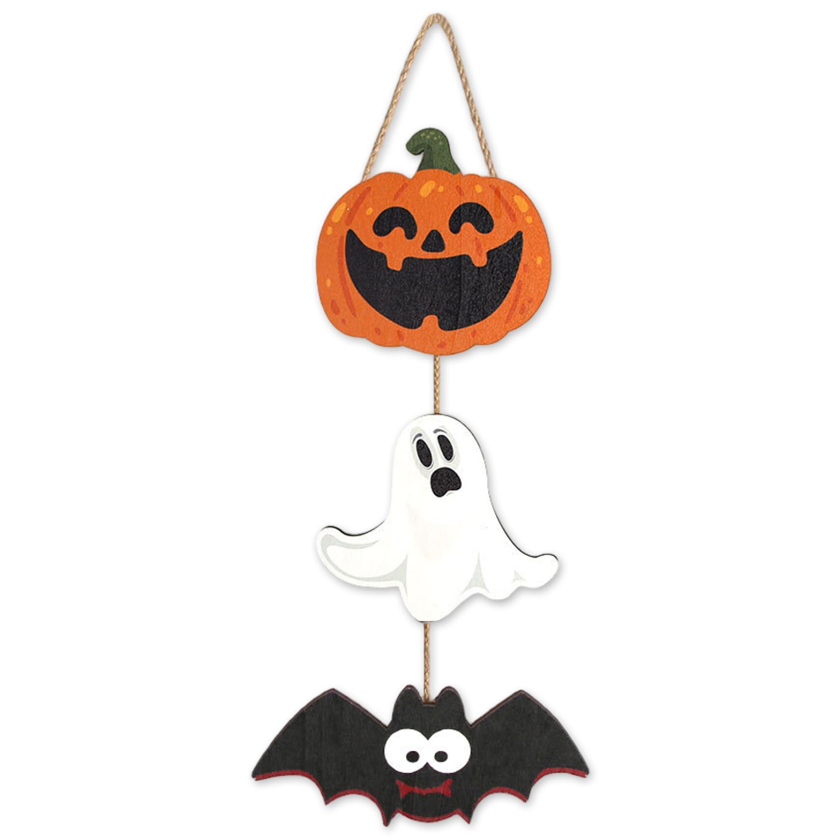 Striegro Halloween Door Sign, Wooden, White, for Porch Use..