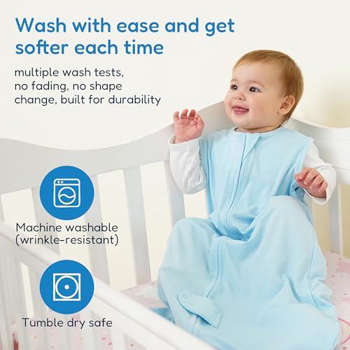 Image of TotAha Sleep Sack 12-18-24 Months 3-Pack, Buttery Soft Baby Wearable Blanket, Light Baby Sleeping Bag with 2-Way Zippers for Boys and Girls, 0.5 TOG