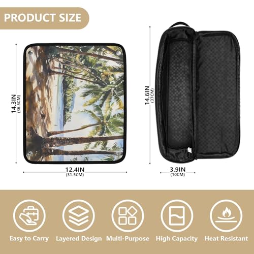 Organizador portátil y tapete resistente al calor para herramientas de cabello, ideal para planchas, rizadores y alaciadores miniatura 4
