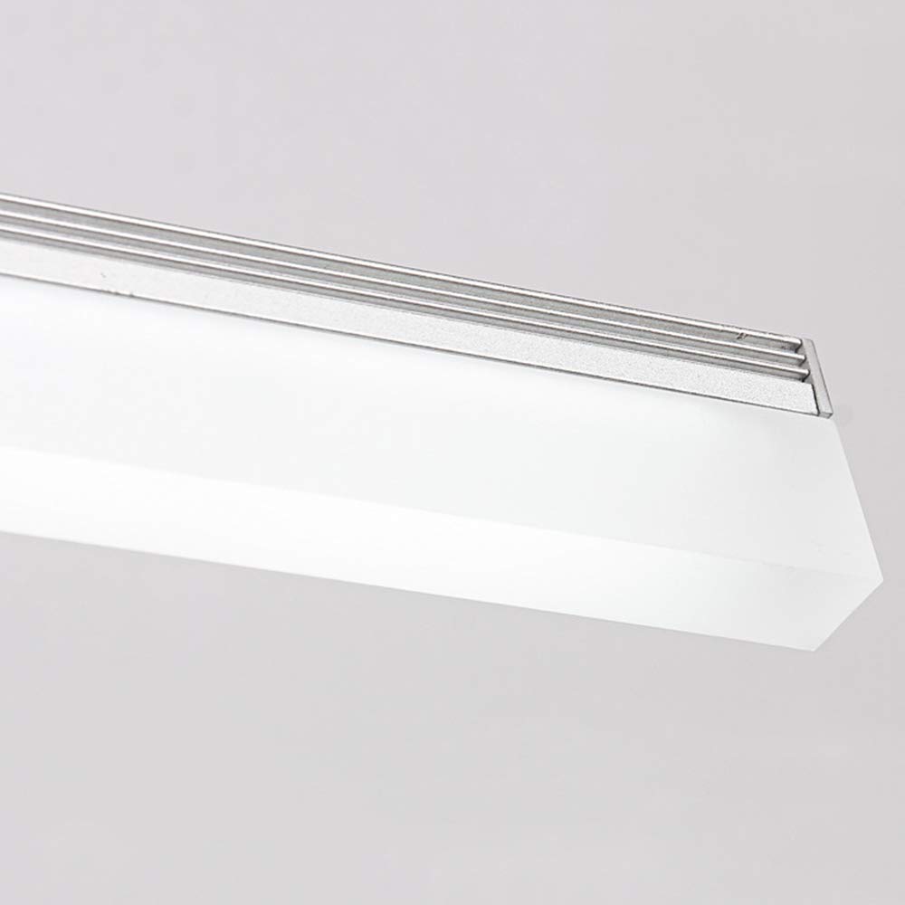 Chrom Rechteck Spiegellampe Strecken LED Spiegelleuchte 180 ° Drehung Spiegel Frontlicht Wasserdicht Beschlagfrei Badezimmer Toilette Schminktisch Beleuchtung,Warmweiß L60CM 14W,50cm warm white