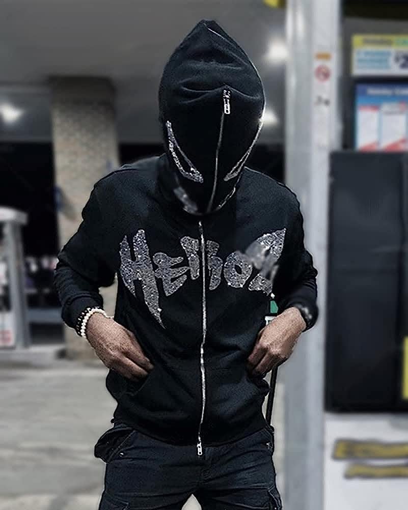 Felpa Con Cappuccio Goth Skeleton - Stile Y2K Harajuku Oversize