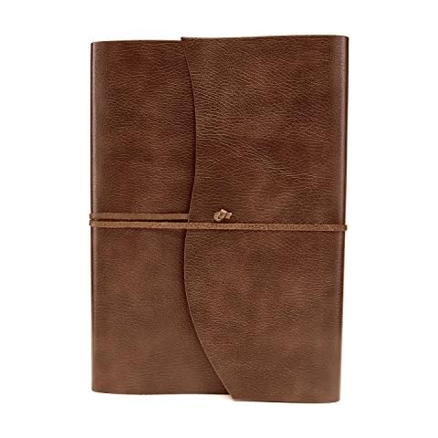 Tivoli Liscio A4 Large Recycled Leather Journal A4 (21x30 cm) Tan Cover