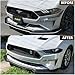 Autrix Front Upper Grille Compatible With 2018-2023 Ford Mustang EcoBoost GT, Mustang Grille Accessories Mesh Style Black