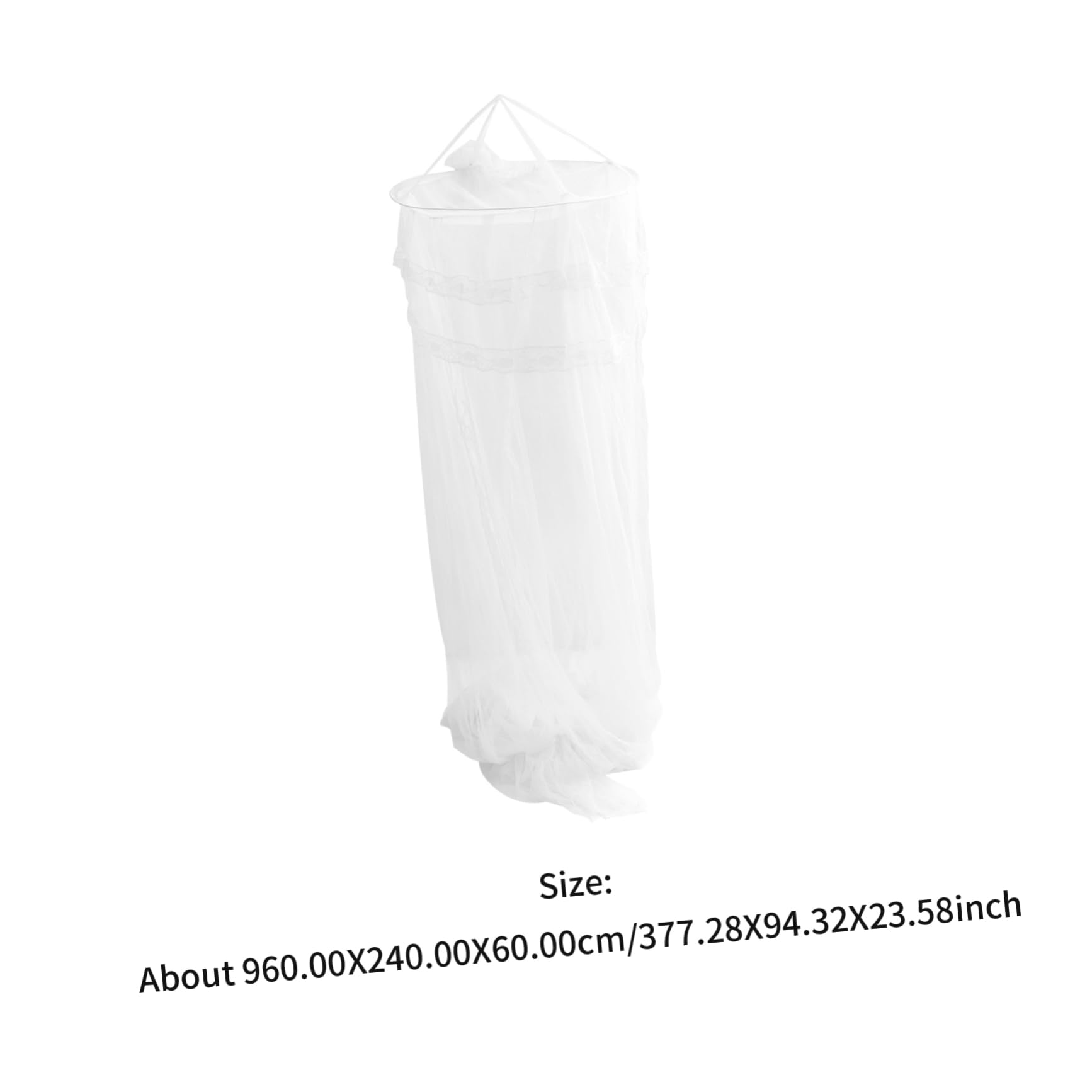 KICHOUSE Hanging Bed Dome Curtain Net for Single to Double Beds Canopy for Bedroom Provides Air Circulation Comfort Keeps Easy Installation