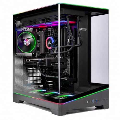 Skytech Gaming Harpy Gaming PC, AMD Ryzen 7 9850X3D 4.7GHz, AMD RX 9070XT 16GB VRAM, 2TB Gen4 NVMe SSD, 32GB DDR5 RAM 6000, 850W Gold ATX 3 PSU, 360 ARGB AIO, WI-FI 5, Windows 11, Desktop