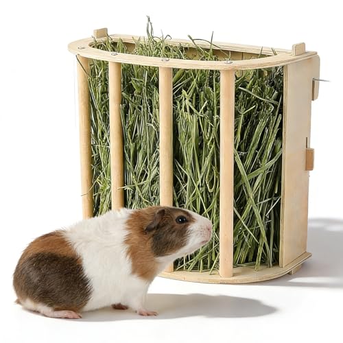 Nimblyne Heuraufe Meerschweinchen Heuraufe Kaninchen aus Naturholz Hasen Zubehör Kaninchen Zubehör Heuraufe für Meerschweinchen aninchen Chinchilla Hasen und Hamster