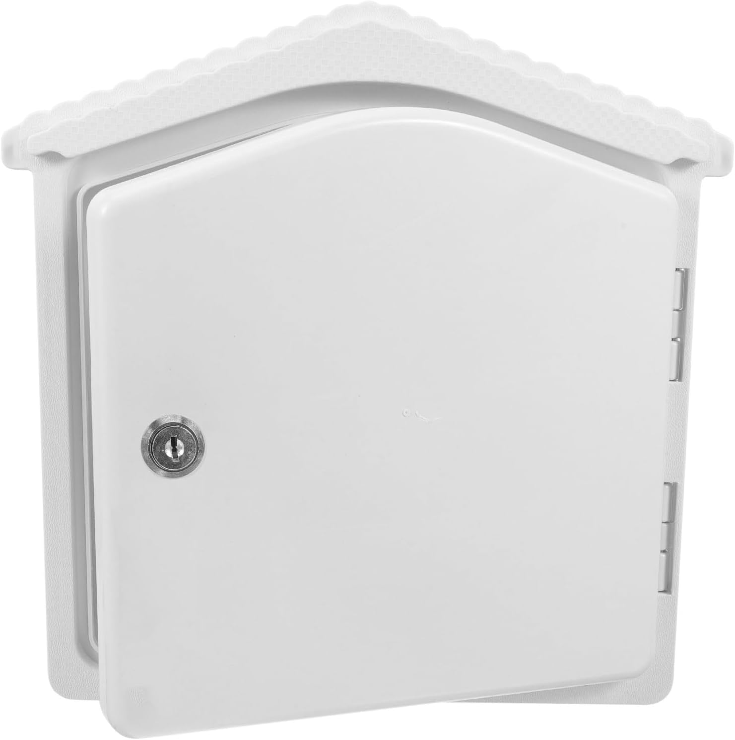 VOSAREA Lockable Plastic Milk Box Wall Mounted with Safe Storage and Proper Capacity for Milk Bottles and Mails, Suitable for Garden and Office Use, Simple Style White Porch Package Holder