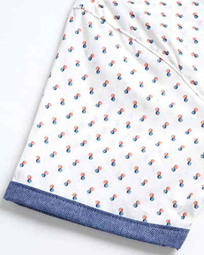 Ben Sherman Boys? Shirt ? Casual Short Sleeve Button Down Collared Shirt (Size: 4-18), Size 8, Ivory Circles #TOP4