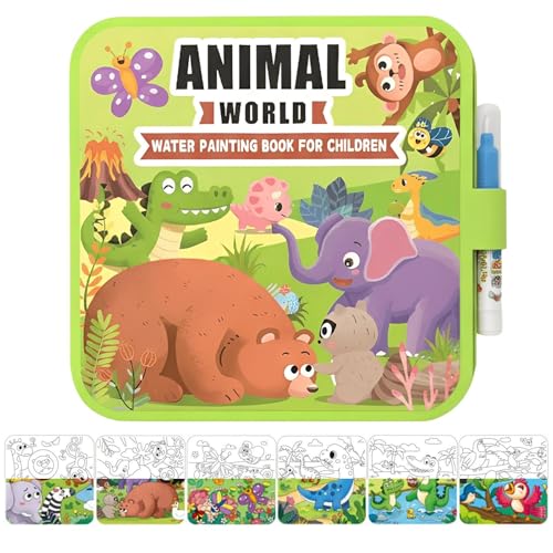 Libro De Acuarela Infantil,Juguetes Educativos Actividades De Aprendizaje | Juguetes De Pintura Infantil Libro De Garabatos Con Agua - Para Navidad Cumpleaños Niños Niñas Escuela Aula Viaje Avión