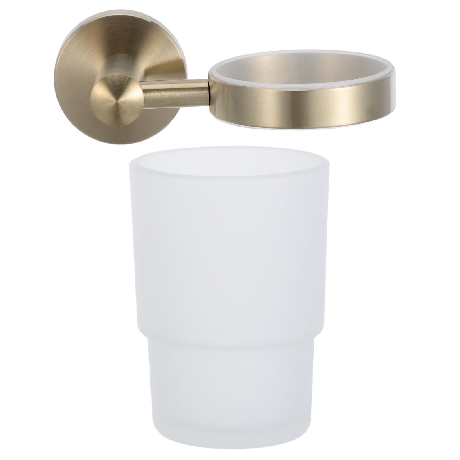 TOYANDONA Cepillo Vaso Dientes para Soporte de Inoxidable de Acero y de Vidrio Esmerilado Montado Diseño Resistente Almacenamiento Multifuncional Pared para Baño y Dormitorio