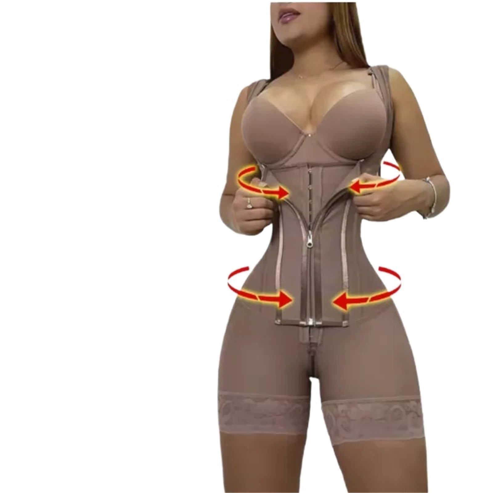 Cintura Addominale Da Donna Body da donna Guaina modellante a compressione post-parto piatta Cintura for allenamento della vita Corsetto estremo per il supporto addominale(Brown,M)