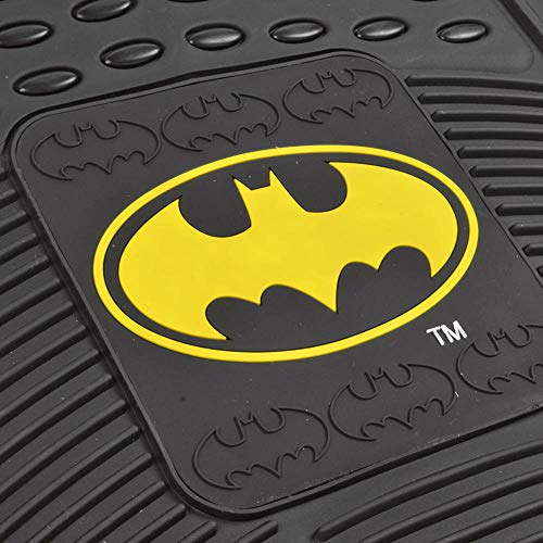 Superhero Car Floor Mats, Licensed Warner Bros Dc Comics, All Weather Interior Auto Protection, Heavy Duty Rubber Liners For Car Truck Van Suv #TOP7