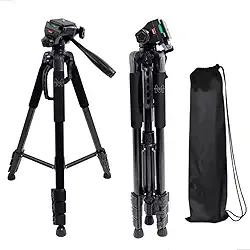 Tripe Profissional Universal Barganha Mix Câmera Celular 140cm Cabeça Semi Hidráulica Com Suporte Celular Para Cameras E Celulares Ideal Para Estabilizar Videos E Fotos
