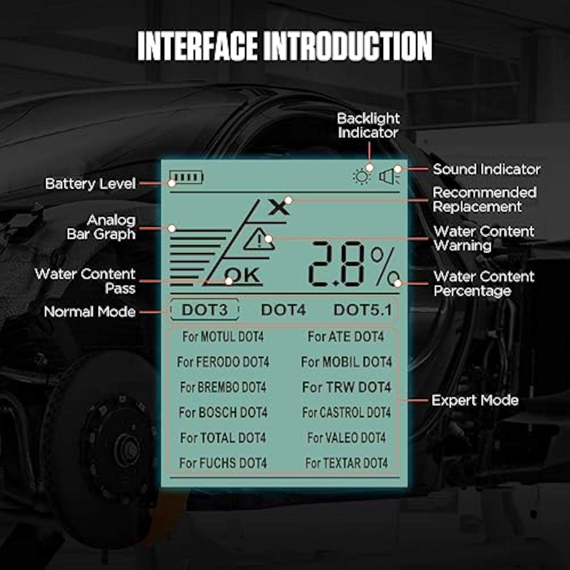 Brake Fluid Tester AS502 for Automotive Brake Systems