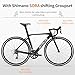SAVADECK Carbon Road Bike with Shimano SORA R3000 18 Speed Derailleur System,Racing Bicycle with Carbon Fiber Frame Carbon Fork and Double V Brake for Adult.(White 54cm)