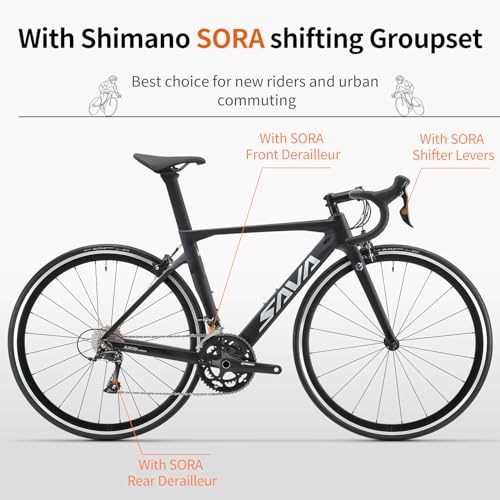 SAVADECK Carbon Road Bike for Beginners – Adult Racing