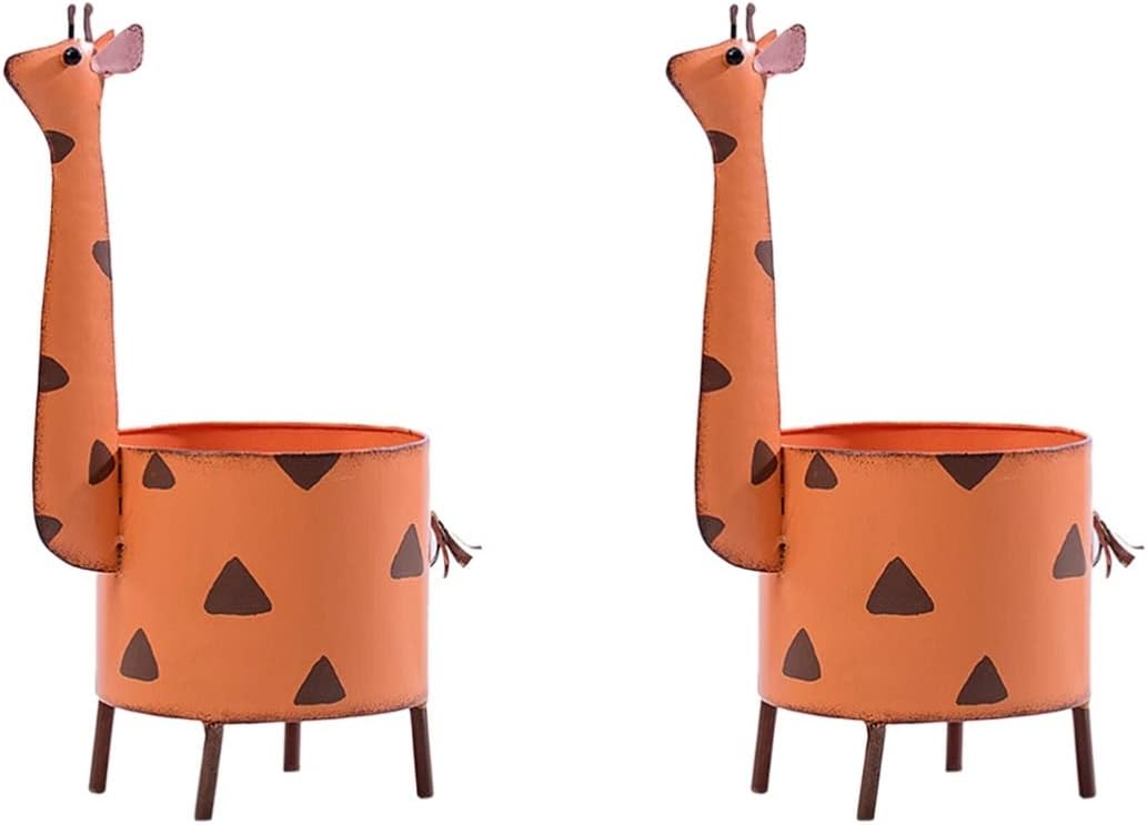 House Plants Artificial Iron Planter Giraffe 2 Iron Animal