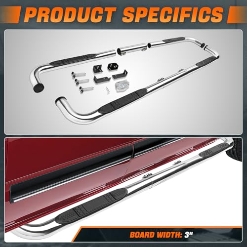 Estribos laterales acero inoxidable 3 in compatible Chevy GMC miniatura 6