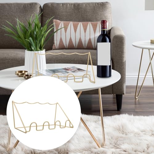 Support de bouteilles de vin doré pour décoration de table de salle à manger