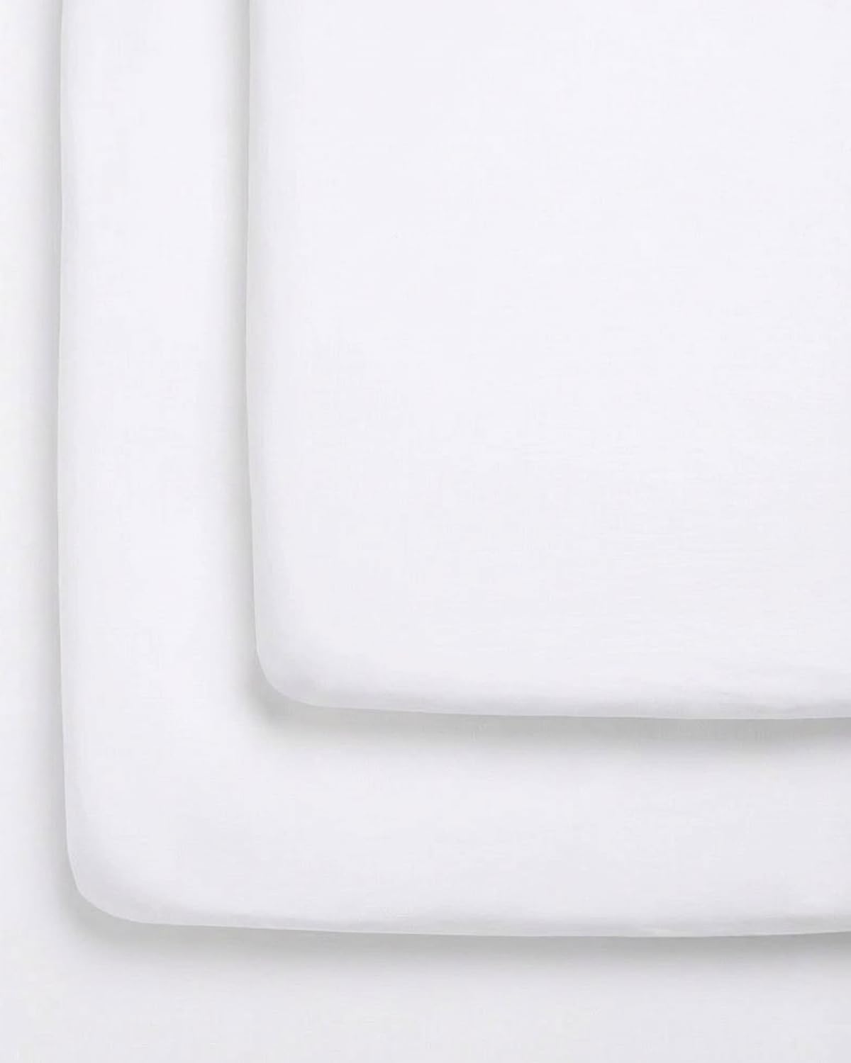 2-Pack Pack N Play Sheets - Playard Mattress Sheets - 38 x 26in, White Duo